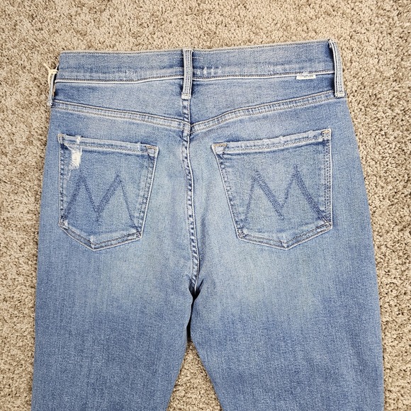 NWT Mother The Tripper Ankle Fray Distressed Jeans Womens 28 Play Like A Pirate - Picture 7 of 11